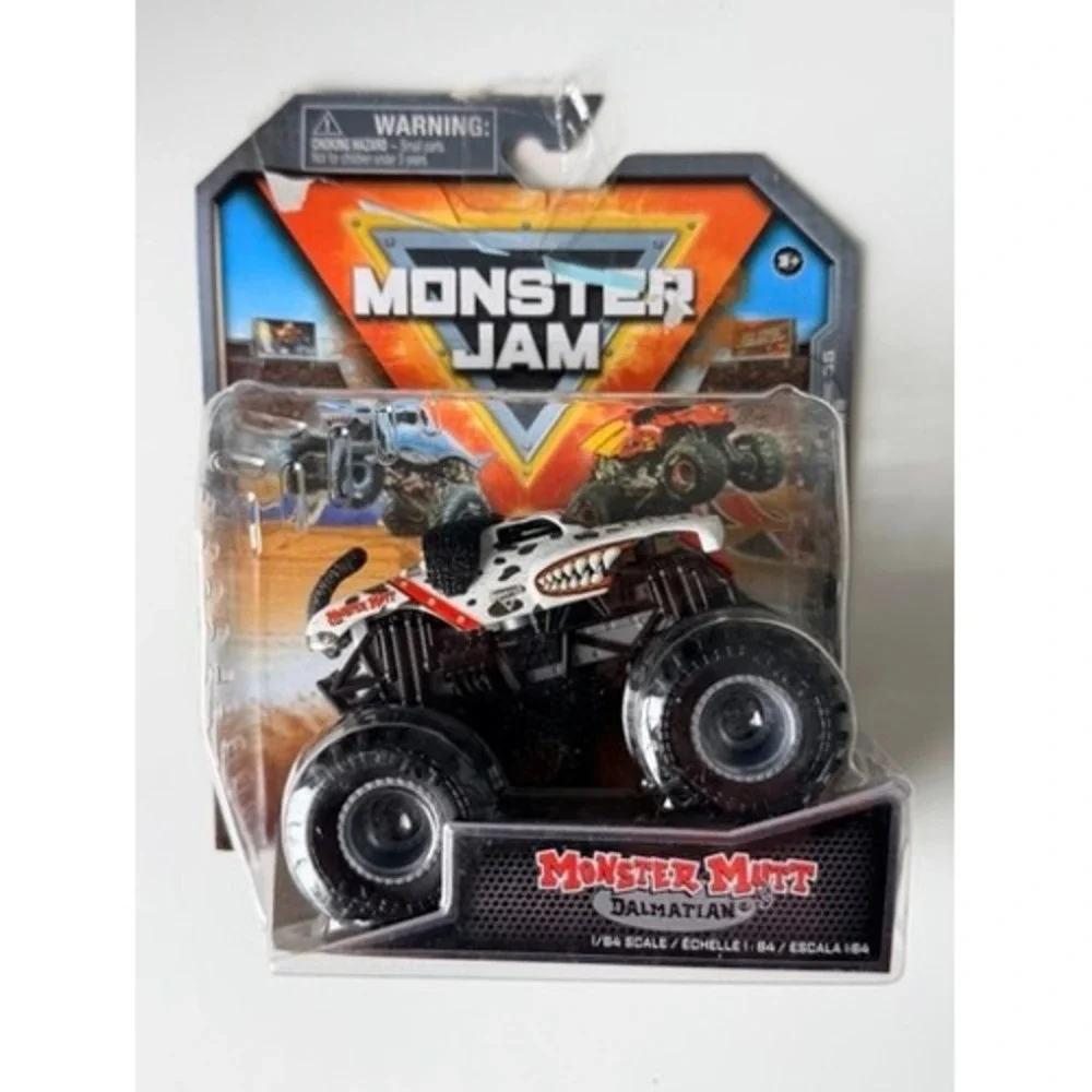 Monster Jam Monster Mutt Dalmatian 1:64 Diecast Truck White‎ NIB